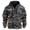 Ford Exclusive Logo Fashion Hoodie Half Zip BLC11625A1FRD1 - Gray