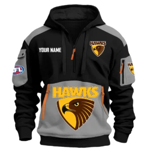 Hawthorn Hawks Australian Football League Exclusive Logo Hoodie Half Zipper HOAFL190525A01HAW - Gray