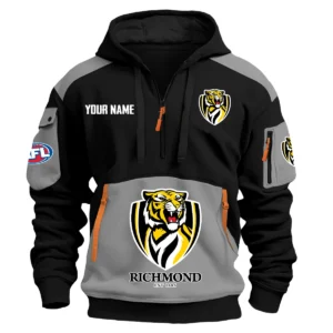Richmond Tigers Australian Football League Exclusive Logo Hoodie Half Zipper HOAFL190525A01RICH - Gray