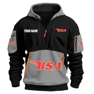 BSA Exclusive Logo Hoodie Half Zipper HOMOT090625A01BSAHDF - Gray