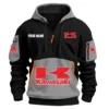 Kawasaki Exclusive Logo Hoodie Half Zipper HOMOT090625A01KAWHDF - Gray