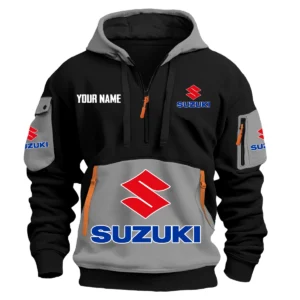 Suzuki Exclusive Logo Hoodie Half Zipper HOMOT090625A01SUZHDF - Gray