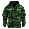 Bronco Exclusive Logo Fashion Hoodie Half Zip BLC11625A1BRC - Green