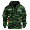 Touareg Exclusive Logo Fashion Hoodie Half Zip BLC11625A1TRG - Green