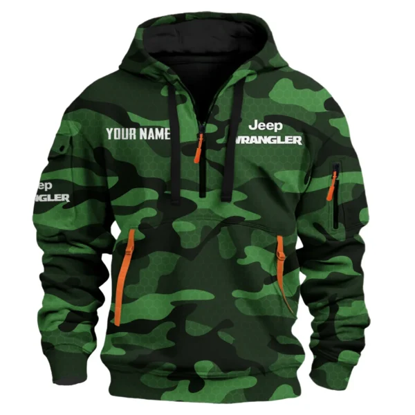 Wrangler Exclusive Logo Fashion Hoodie Half Zip BLC11625A1WRL - Green