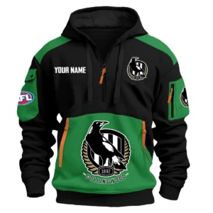 Collingwood Magpies Australian Football League Exclusive Logo Hoodie Half Zipper HOAFL190525A01COLL - Green