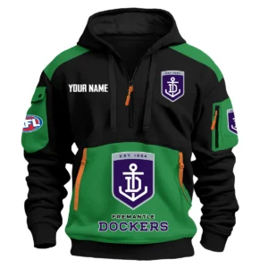 Fremantle Dockers Australian Football League Exclusive Logo Hoodie Half Zipper HOAFL190525A01FRE - Green