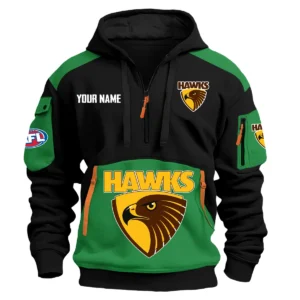Hawthorn Hawks Australian Football League Exclusive Logo Hoodie Half Zipper HOAFL190525A01HAW - Green