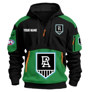 Port Adelaide Power Australian Football League Exclusive Logo Hoodie Half Zipper HOAFL190525A01PORT - Green