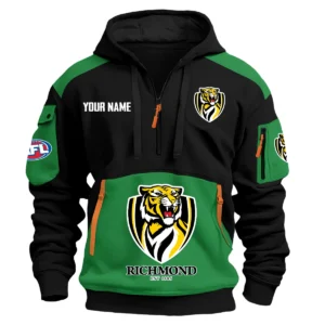 Richmond Tigers Australian Football League Exclusive Logo Hoodie Half Zipper HOAFL190525A01RICH - Green