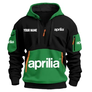 Aprilia Exclusive Logo Hoodie Half Zipper HOMOT090625A01AMHDF - Green