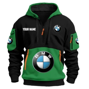 BMW Motorrad Exclusive Logo Hoodie Half Zipper HOMOT090625A01BMWHDF - Green