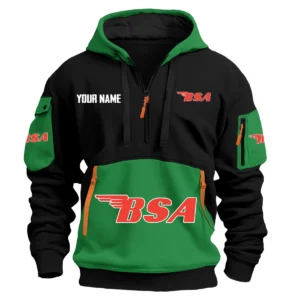 BSA Exclusive Logo Hoodie Half Zipper HOMOT090625A01BSAHDF - Green