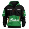 Indian Motorcycle Exclusive Logo Hoodie Half Zipper HOMOT090625A01INDHDF - Green