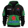 Suzuki Exclusive Logo Hoodie Half Zipper HOMOT090625A01SUZHDF - Green