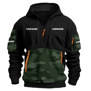 Lowrance Exclusive Logo Hoodie Half Zipper Fishing QTFS200525A2LOW - Green