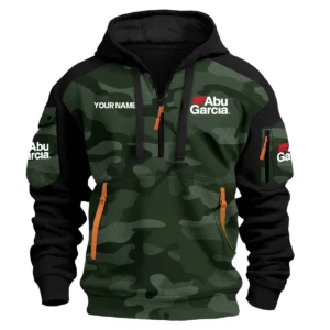 Abu Garcia Exclusive Logo Hoodie Half Zipper Fishing QTFS200525A3AG - Green