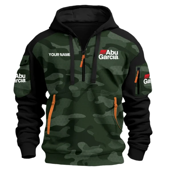 Abu Garcia Exclusive Logo Hoodie Half Zipper Fishing QTFS200525A3AG - Green