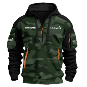 Garmin Exclusive Logo Hoodie Half Zipper Fishing QTFS200525A3GA - Green
