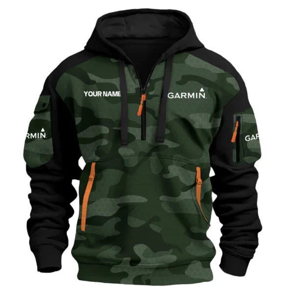 Garmin Exclusive Logo Hoodie Half Zipper Fishing QTFS200525A3GA - Green