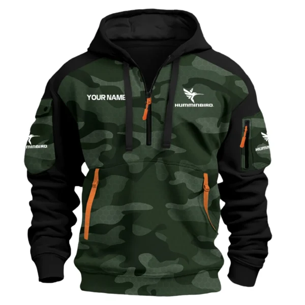 Humminbird Exclusive Logo Hoodie Half Zipper Fishing QTFS200525A3HUM - Green