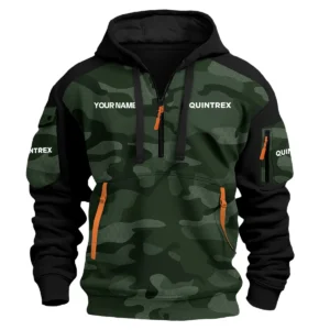 Quintrex Exclusive Logo Hoodie Half Zipper Fishing QTFS200525A3QTX - Green