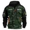 Revival Boats Exclusive Logo Hoodie Half Zipper Fishing QTFS200525A3RVB - Green