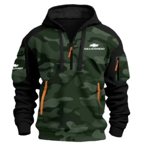 Chevrolet Silverado Exclusive Logo Hoodie Half Zipper Ute QTUT280525A1CS - Green
