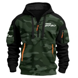 Mazda BT-50 Exclusive Logo Hoodie Half Zipper Ute QTUT280525A1MBT - Green
