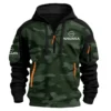 Nissan Navara Exclusive Logo Hoodie Half Zipper Ute QTUT280525A1NNA - Green