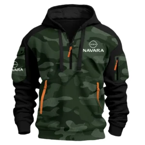 Nissan Navara Exclusive Logo Hoodie Half Zipper Ute QTUT280525A1NNA - Green