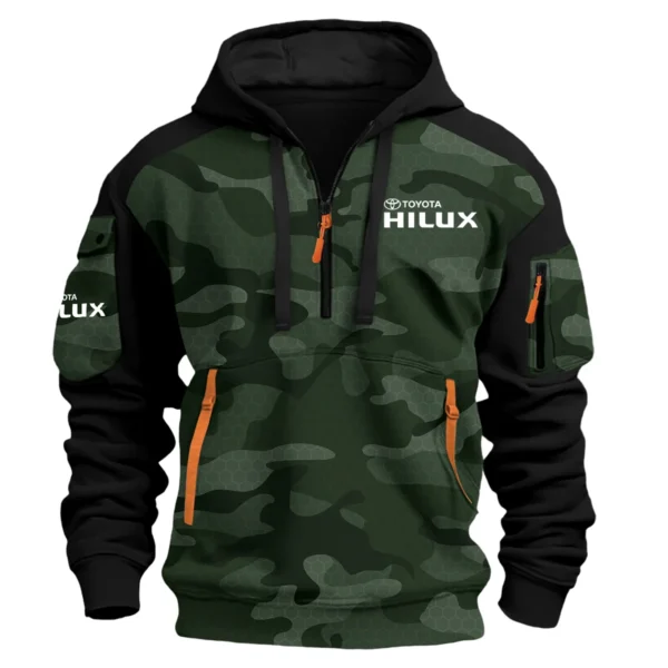 Toyota Hilux Exclusive Logo Hoodie Half Zipper Ute QTUT280525A1TH - Green
