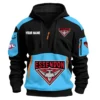 Essendon Bombers Australian Football League Exclusive Logo Hoodie Half Zipper HOAFL190525A01ESS - Light Blue