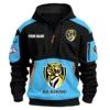 Richmond Tigers Australian Football League Exclusive Logo Hoodie Half Zipper HOAFL190525A01RICH - Light Blue