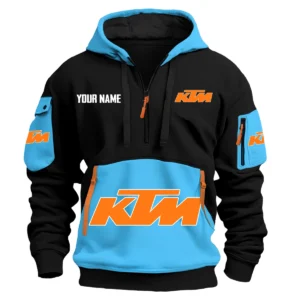 KTM Exclusive Logo Hoodie Half Zipper HOMOT090625A01KTMHDF - Light Blue