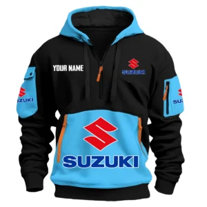 Suzuki Exclusive Logo Hoodie Half Zipper HOMOT090625A01SUZHDF - Light Blue