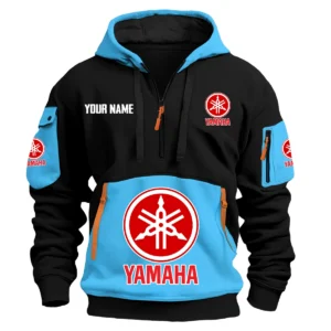 Yamaha Exclusive Logo Hoodie Half Zipper HOMOT090625A01YAMHDF - Light Blue