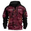 CruiseCraft Exclusive Logo Hoodie Half Zipper Fishing QTFS200525A3CCB - Marron