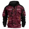 Daiwa Exclusive Logo Hoodie Half Zipper Fishing QTFS200525A3DAI - Marron