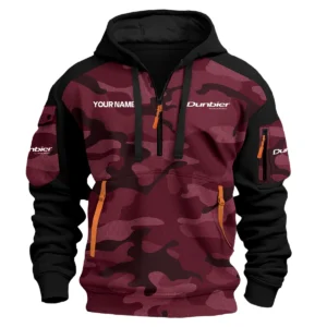 Dunbier Trailers Exclusive Logo Hoodie Half Zipper Fishing QTFS200525A3DT - Marron