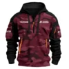 Haines Hunter Exclusive Logo Hoodie Half Zipper Fishing QTFS200525A3HHT - Marron