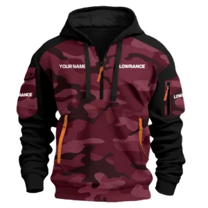 Lowrance Exclusive Logo Hoodie Half Zipper Fishing QTFS200525A3LOW - Marron