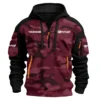 Revival Boats Exclusive Logo Hoodie Half Zipper Fishing QTFS200525A3RVB - Marron