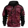 whittley boats Exclusive Logo Hoodie Half Zipper Fishing QTFS200525A3WHB - Marron