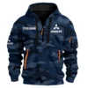 ASX Exclusive Logo Fashion Hoodie Half Zip BLC11625A1ASX - Navy