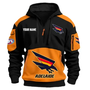 Adelaide Crows Australian Football League Exclusive Logo Hoodie Half Zipper HOAFL190525A01ADEL - Orange