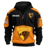 Hawthorn Hawks Australian Football League Exclusive Logo Hoodie Half Zipper HOAFL190525A01HAW - Orange