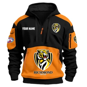 Richmond Tigers Australian Football League Exclusive Logo Hoodie Half Zipper HOAFL190525A01RICH - Orange