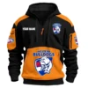 Western Bulldogs Australian Football League Exclusive Logo Hoodie Half Zipper HOAFL190525A01WB - Orange
