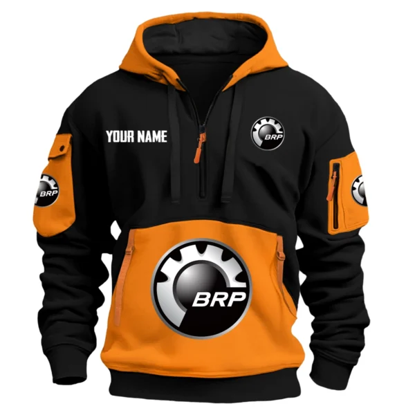 Can-Am (BRP) Exclusive Logo Hoodie Half Zipper HOMOT090625A01CANHDF - Orange